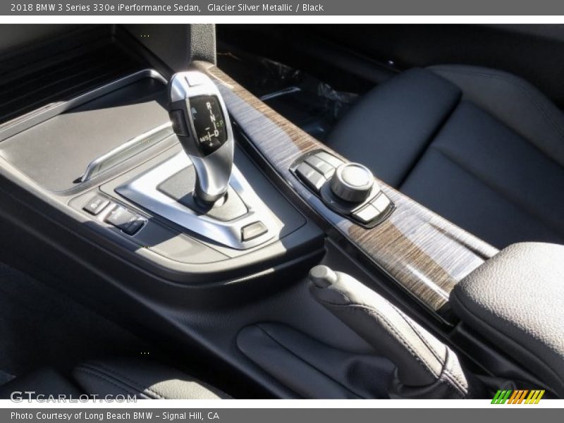 Glacier Silver Metallic / Black 2018 BMW 3 Series 330e iPerformance Sedan