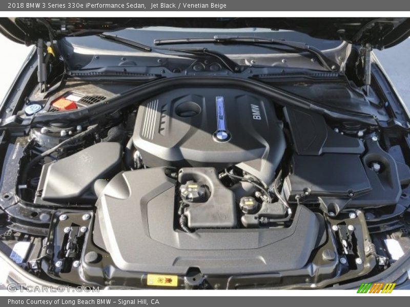 Jet Black / Venetian Beige 2018 BMW 3 Series 330e iPerformance Sedan