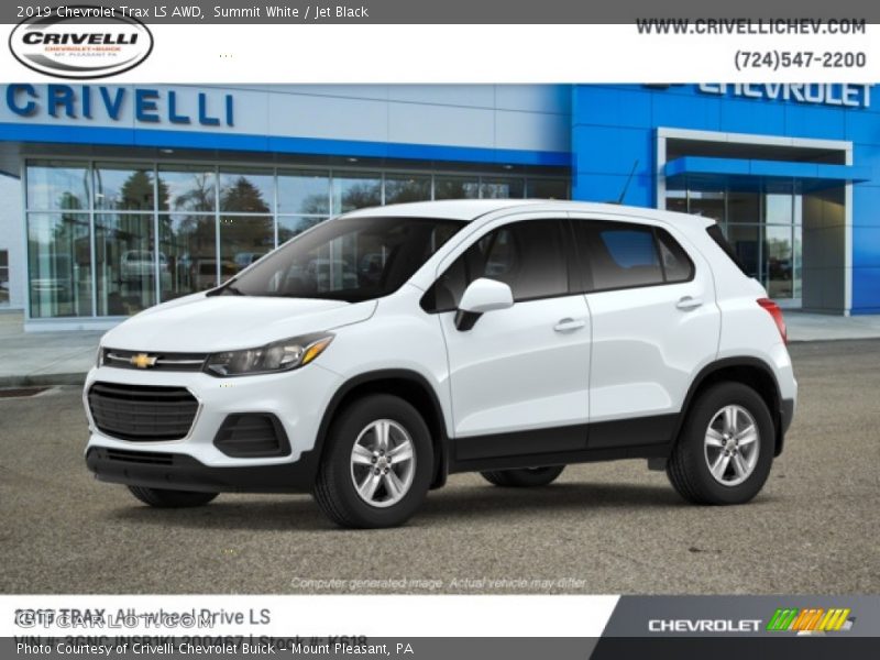 Summit White / Jet Black 2019 Chevrolet Trax LS AWD