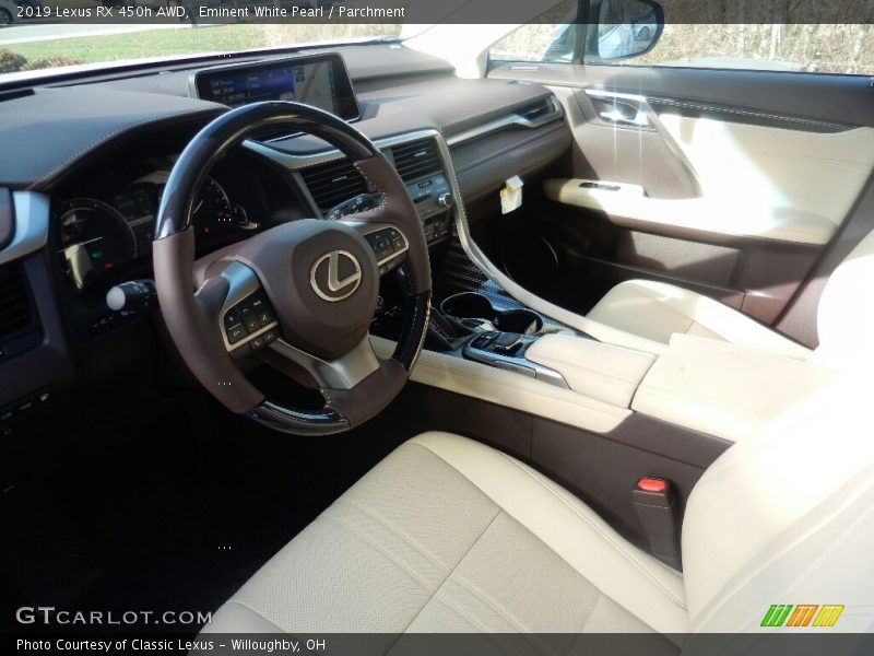 Eminent White Pearl / Parchment 2019 Lexus RX 450h AWD