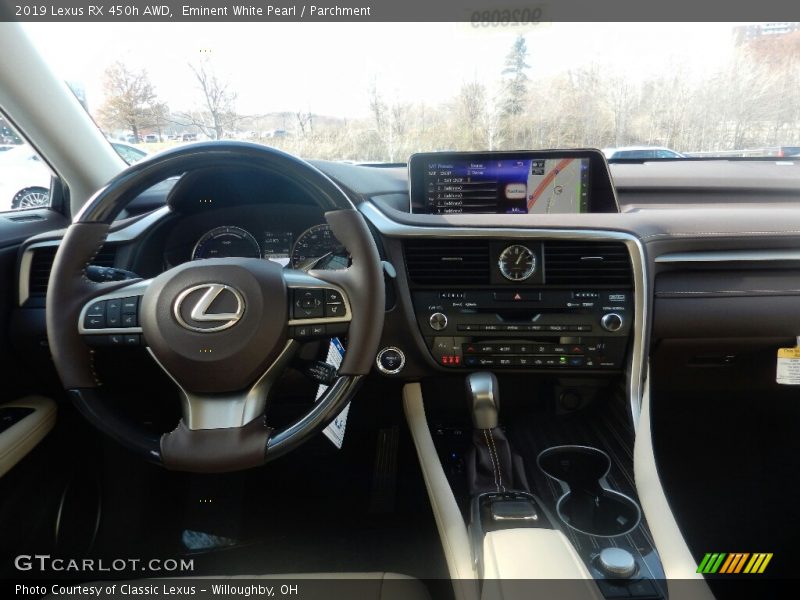 Eminent White Pearl / Parchment 2019 Lexus RX 450h AWD