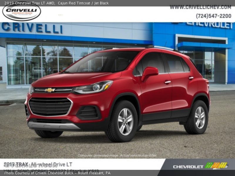 Cajun Red Tintcoat / Jet Black 2019 Chevrolet Trax LT AWD