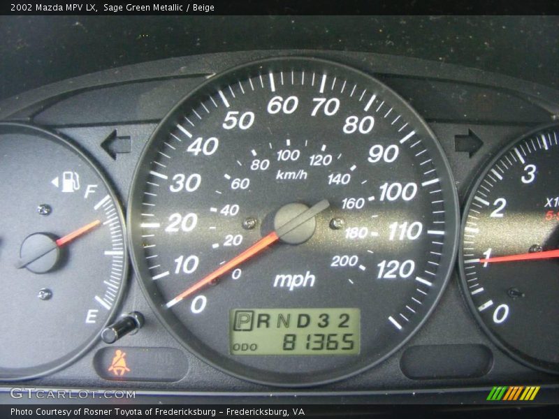 Sage Green Metallic / Beige 2002 Mazda MPV LX