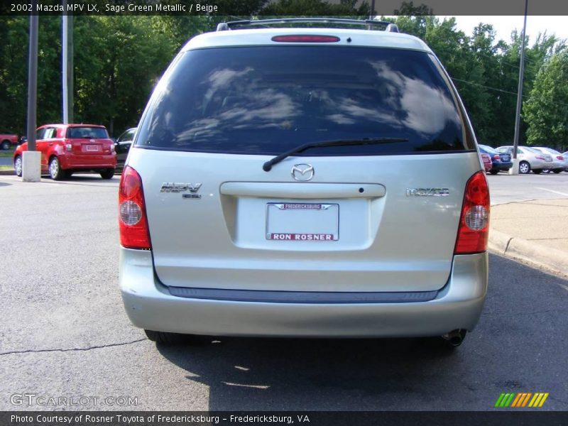 Sage Green Metallic / Beige 2002 Mazda MPV LX