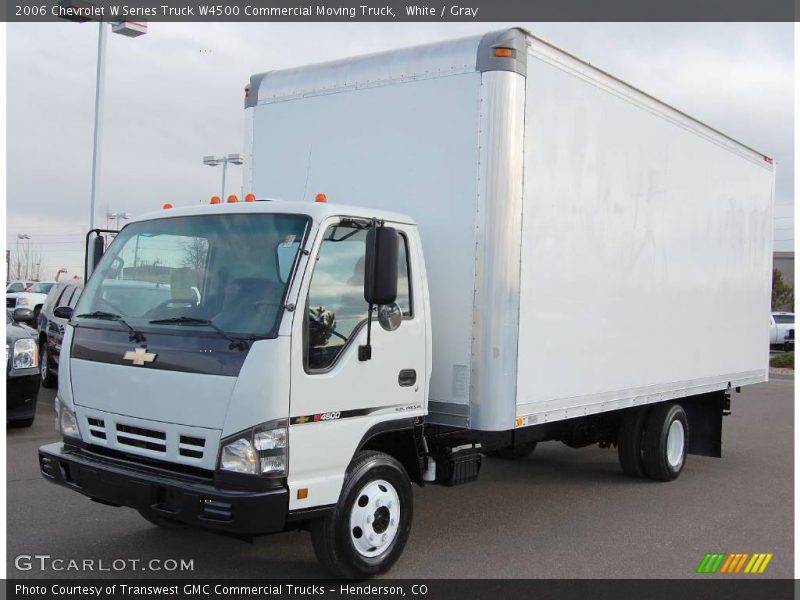 White / Gray 2006 Chevrolet W Series Truck W4500 Commercial Moving Truck