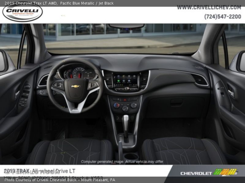 Pacific Blue Metallic / Jet Black 2019 Chevrolet Trax LT AWD
