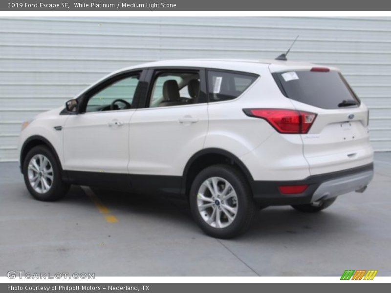 White Platinum / Medium Light Stone 2019 Ford Escape SE