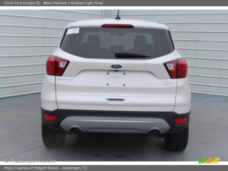 White Platinum / Medium Light Stone 2019 Ford Escape SE