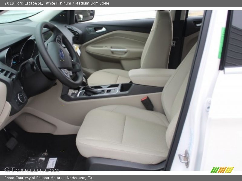 White Platinum / Medium Light Stone 2019 Ford Escape SE
