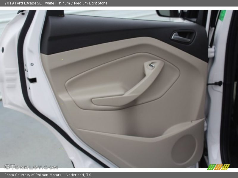 White Platinum / Medium Light Stone 2019 Ford Escape SE