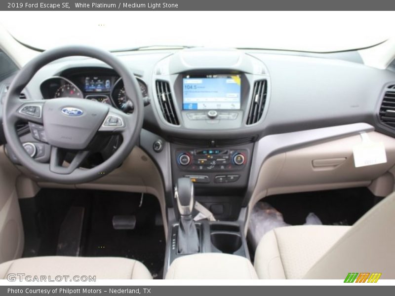 White Platinum / Medium Light Stone 2019 Ford Escape SE