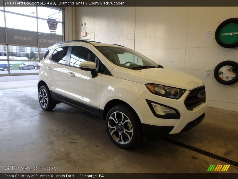 Diamond White / Ebony Black/Copper 2018 Ford EcoSport SES 4WD