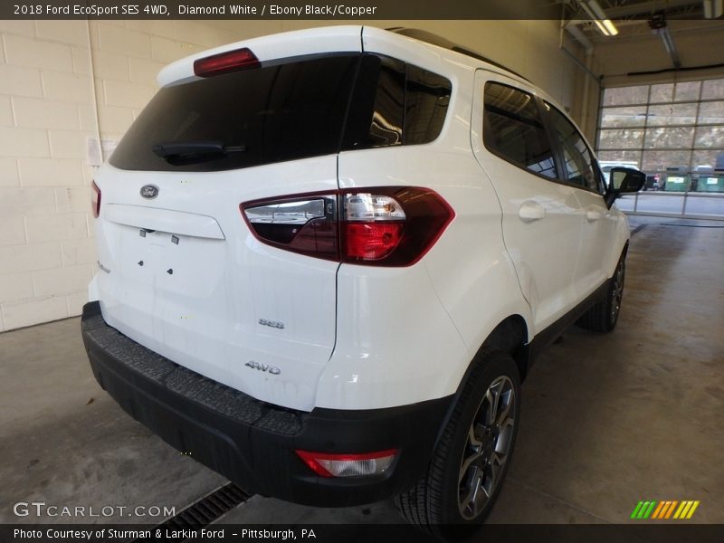 Diamond White / Ebony Black/Copper 2018 Ford EcoSport SES 4WD