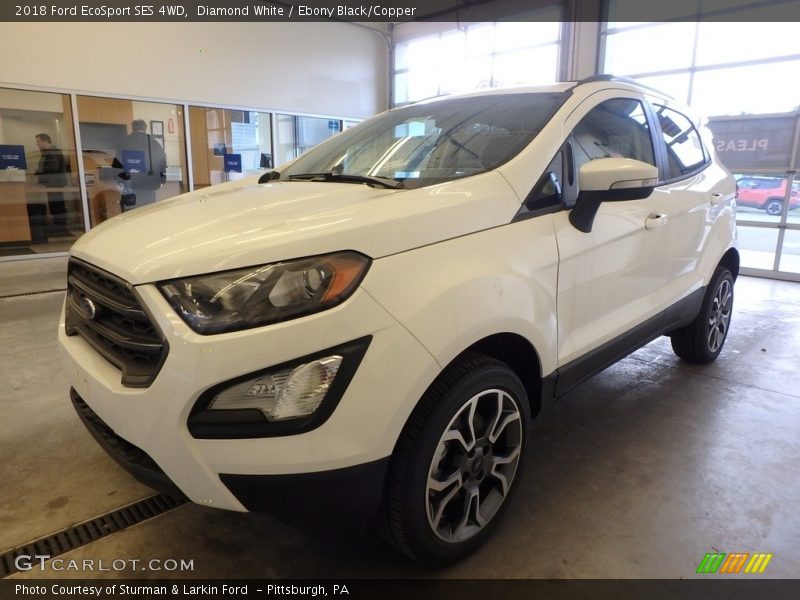 Diamond White / Ebony Black/Copper 2018 Ford EcoSport SES 4WD