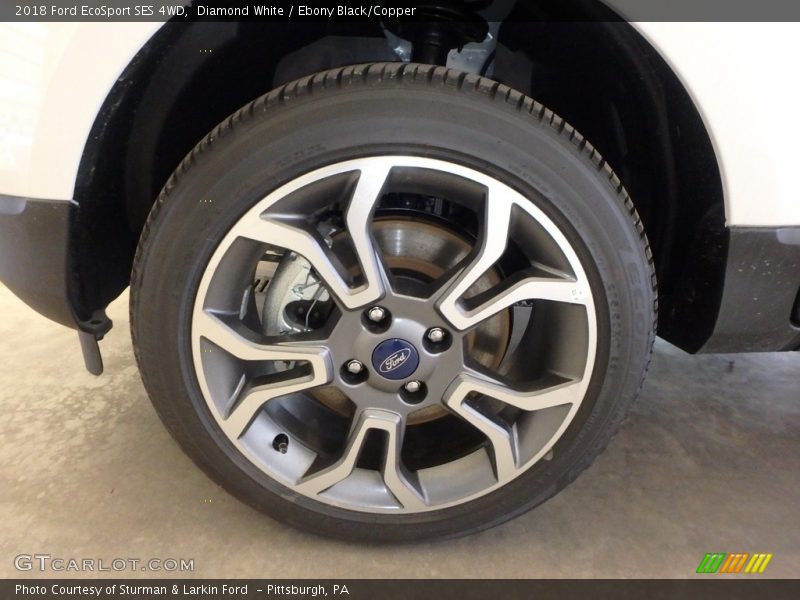 Diamond White / Ebony Black/Copper 2018 Ford EcoSport SES 4WD