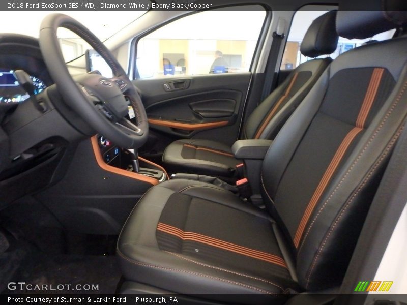 Diamond White / Ebony Black/Copper 2018 Ford EcoSport SES 4WD