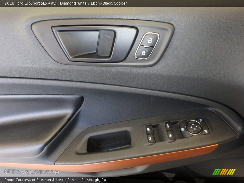 Diamond White / Ebony Black/Copper 2018 Ford EcoSport SES 4WD