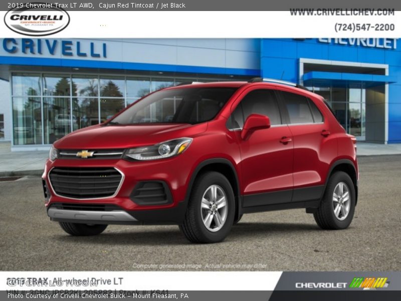 Cajun Red Tintcoat / Jet Black 2019 Chevrolet Trax LT AWD