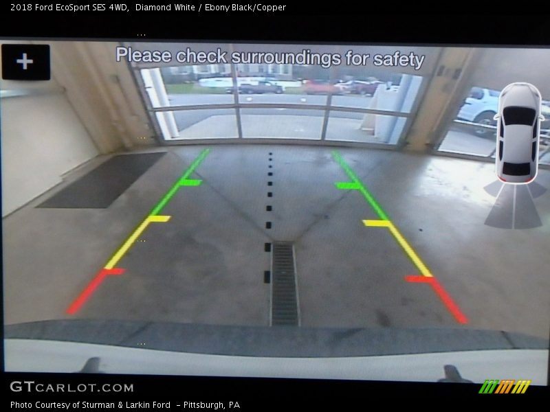 Diamond White / Ebony Black/Copper 2018 Ford EcoSport SES 4WD