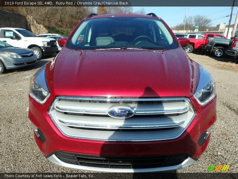 Ruby Red / Chromite Gray/Charcoal Black 2019 Ford Escape SEL 4WD