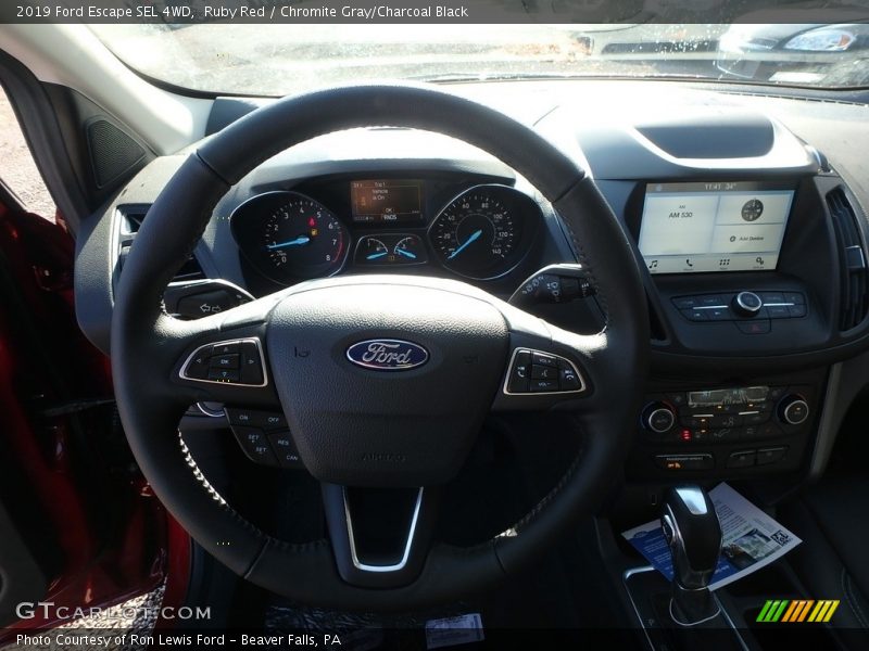 Ruby Red / Chromite Gray/Charcoal Black 2019 Ford Escape SEL 4WD