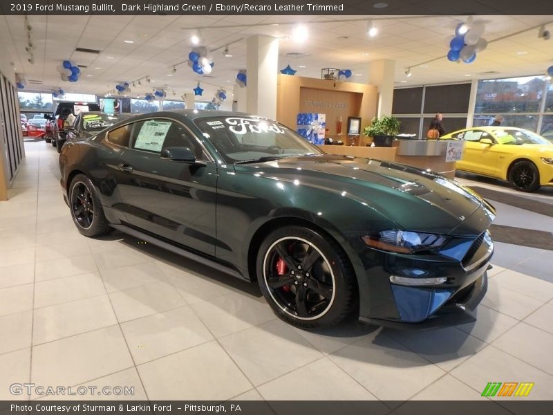 Dark Highland Green / Ebony/Recaro Leather Trimmed 2019 Ford Mustang Bullitt