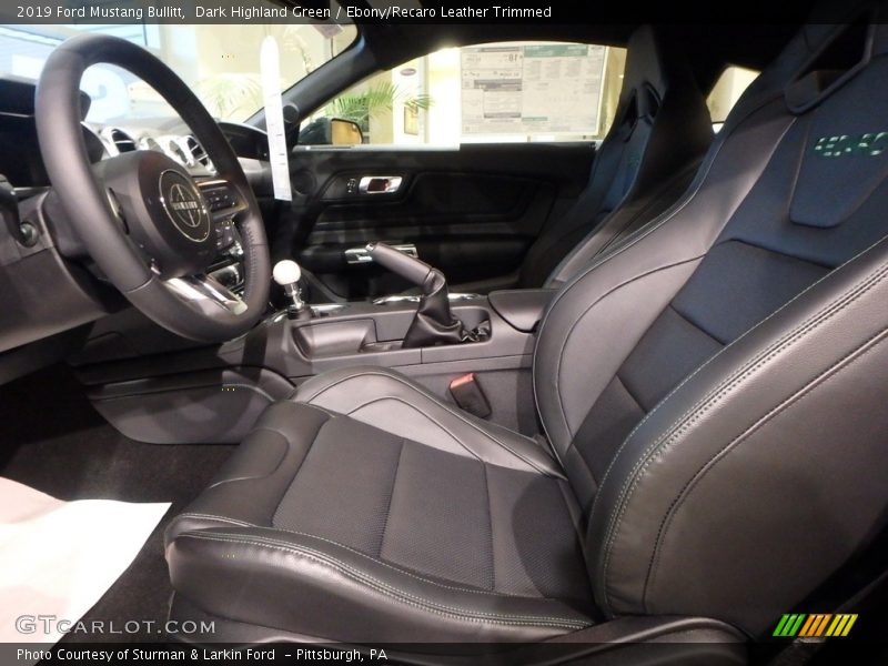 Front Seat of 2019 Mustang Bullitt