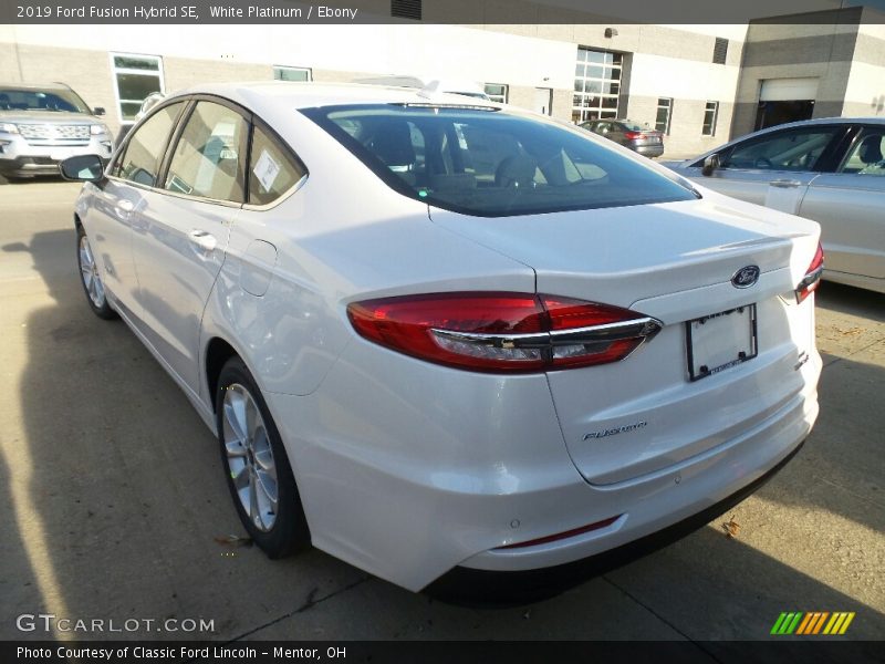 White Platinum / Ebony 2019 Ford Fusion Hybrid SE