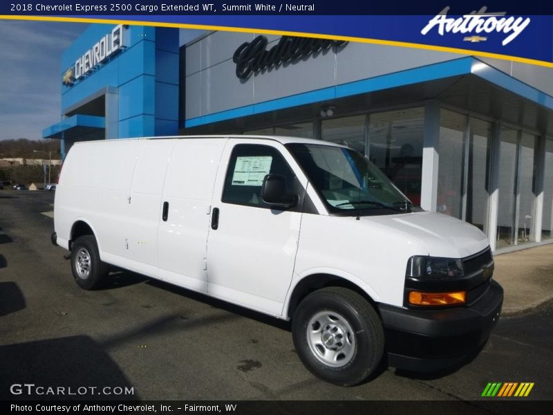Summit White / Neutral 2018 Chevrolet Express 2500 Cargo Extended WT