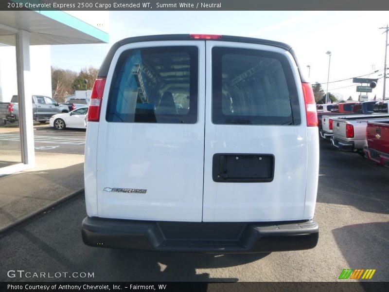 Summit White / Neutral 2018 Chevrolet Express 2500 Cargo Extended WT