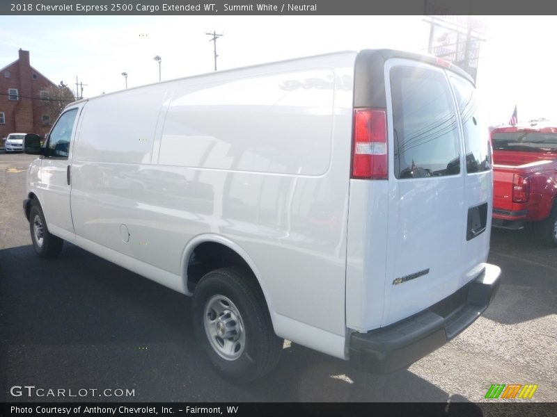 Summit White / Neutral 2018 Chevrolet Express 2500 Cargo Extended WT