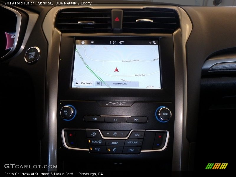 Navigation of 2019 Fusion Hybrid SE