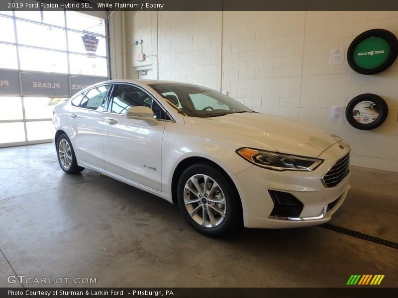 White Platinum / Ebony 2019 Ford Fusion Hybrid SEL