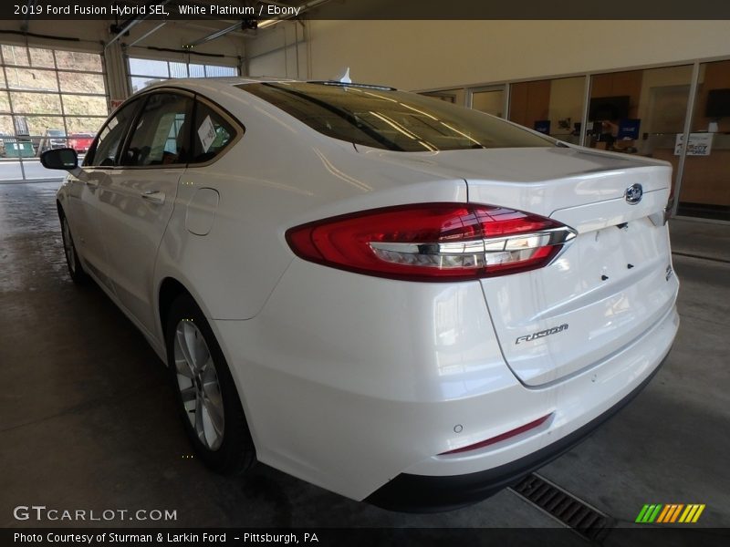 White Platinum / Ebony 2019 Ford Fusion Hybrid SEL