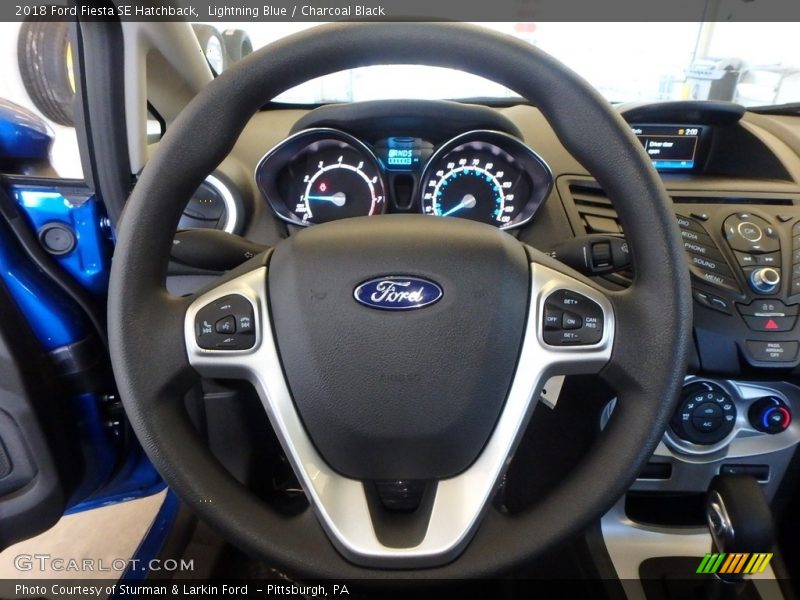 Lightning Blue / Charcoal Black 2018 Ford Fiesta SE Hatchback