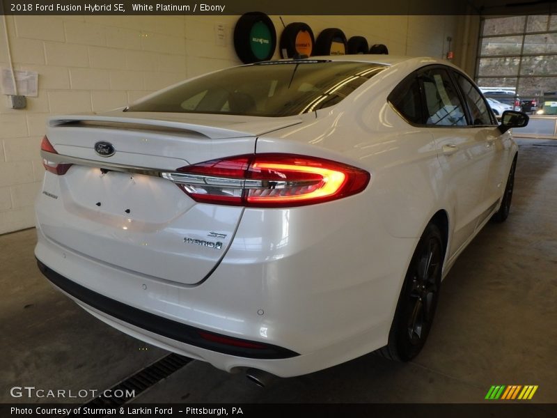 White Platinum / Ebony 2018 Ford Fusion Hybrid SE
