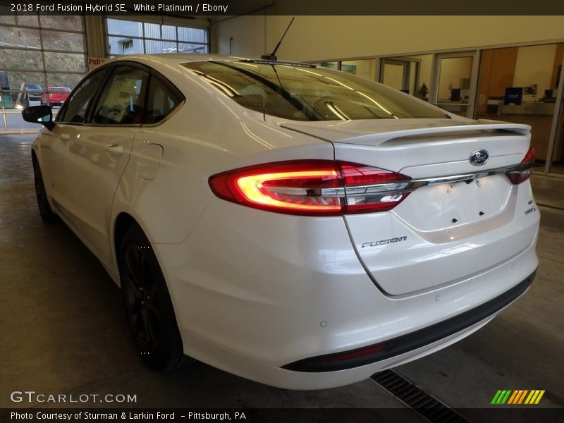 White Platinum / Ebony 2018 Ford Fusion Hybrid SE