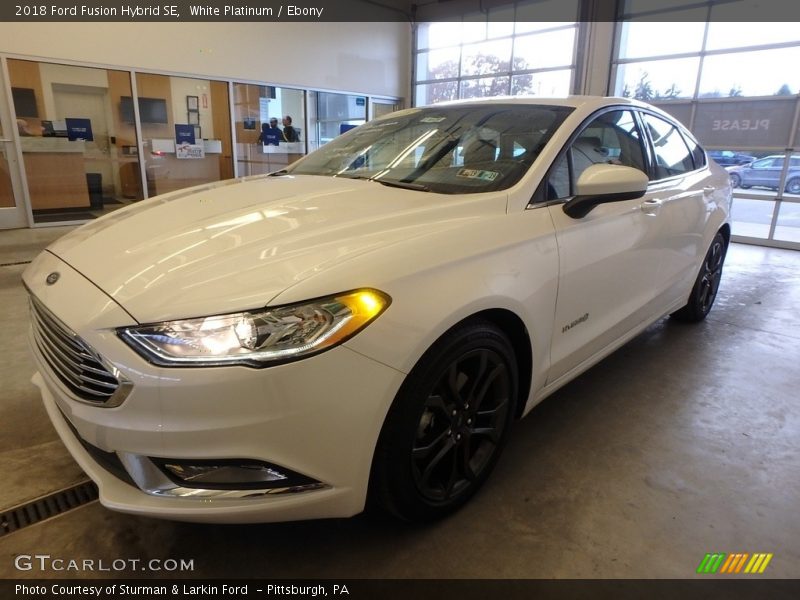 White Platinum / Ebony 2018 Ford Fusion Hybrid SE