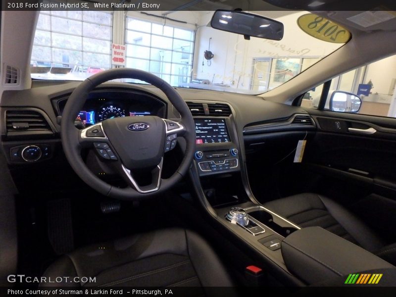 White Platinum / Ebony 2018 Ford Fusion Hybrid SE