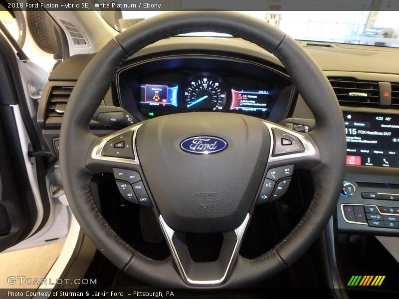 White Platinum / Ebony 2018 Ford Fusion Hybrid SE