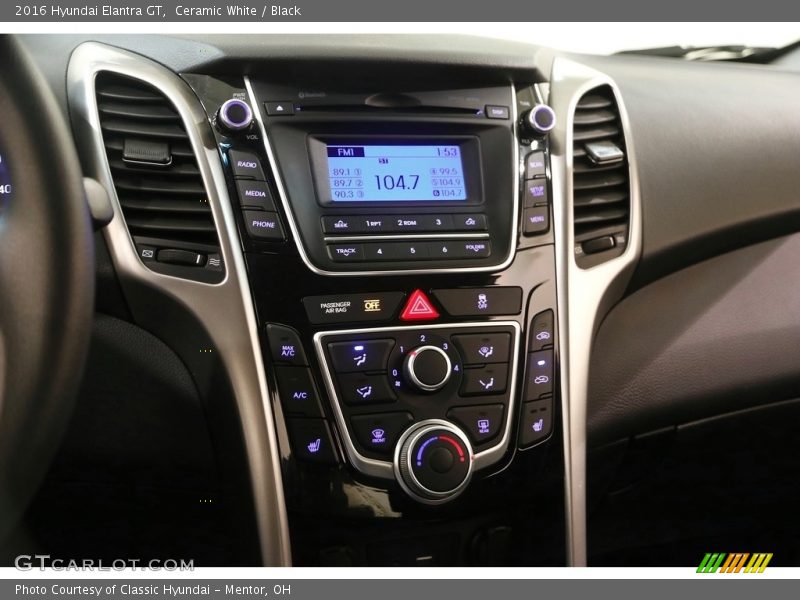 Ceramic White / Black 2016 Hyundai Elantra GT