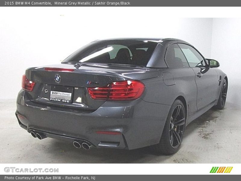 Mineral Grey Metallic / Sakhir Orange/Black 2015 BMW M4 Convertible