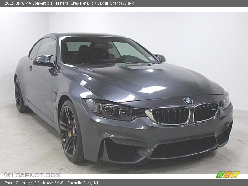 Mineral Grey Metallic / Sakhir Orange/Black 2015 BMW M4 Convertible