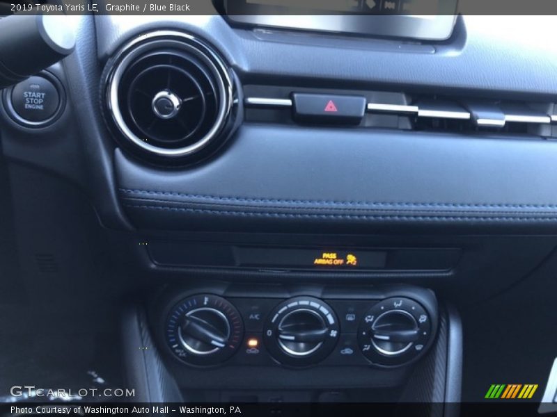 Controls of 2019 Yaris LE