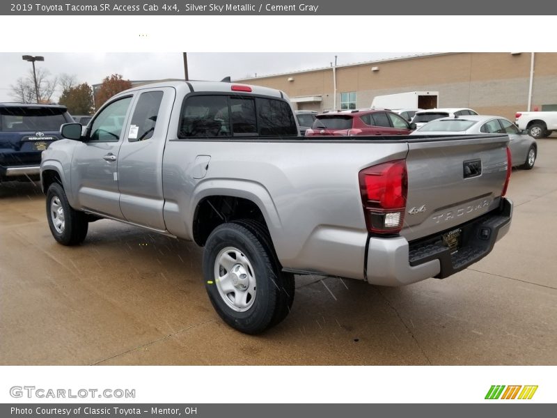 Silver Sky Metallic / Cement Gray 2019 Toyota Tacoma SR Access Cab 4x4