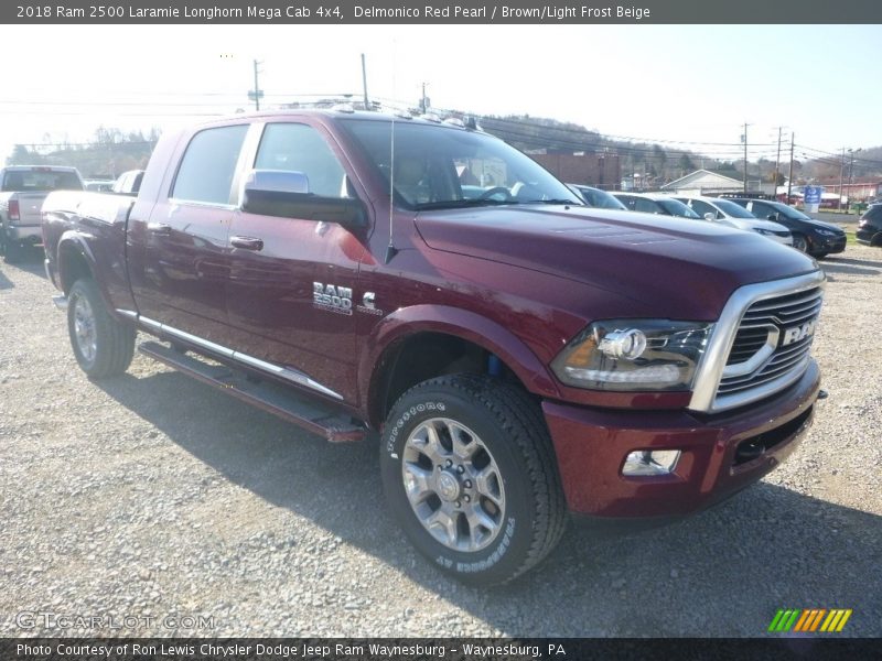 Delmonico Red Pearl / Brown/Light Frost Beige 2018 Ram 2500 Laramie Longhorn Mega Cab 4x4