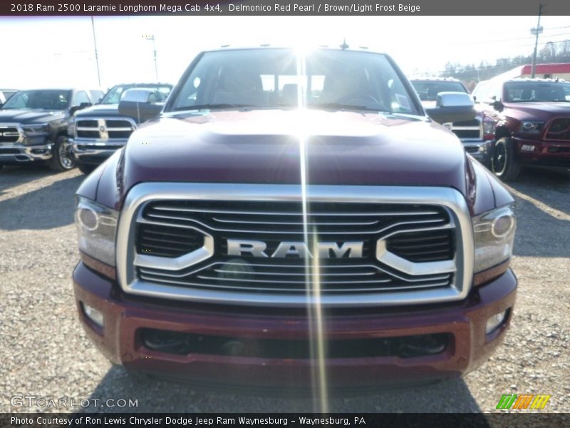 Delmonico Red Pearl / Brown/Light Frost Beige 2018 Ram 2500 Laramie Longhorn Mega Cab 4x4