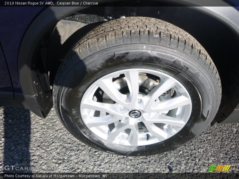 Caspian Blue / Charcoal 2019 Nissan Rogue SV AWD