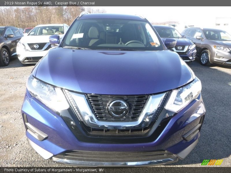 Caspian Blue / Charcoal 2019 Nissan Rogue SV AWD