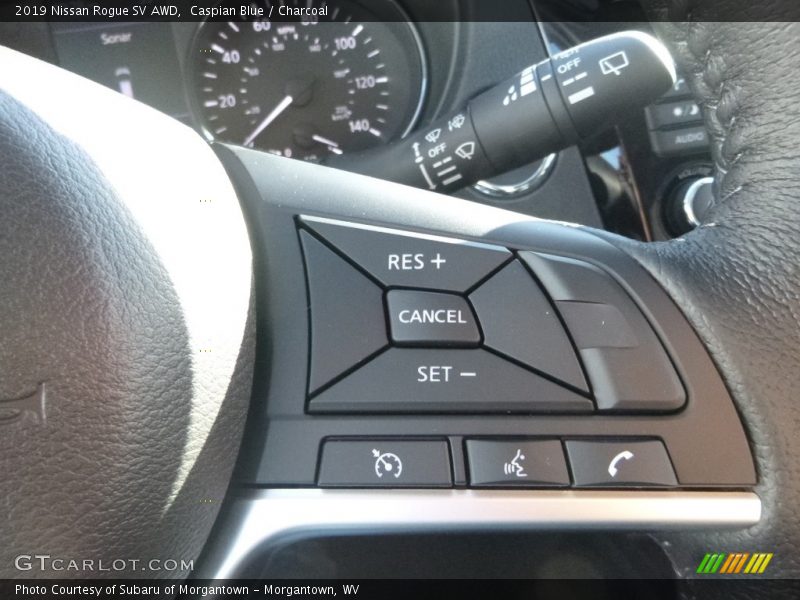 Caspian Blue / Charcoal 2019 Nissan Rogue SV AWD